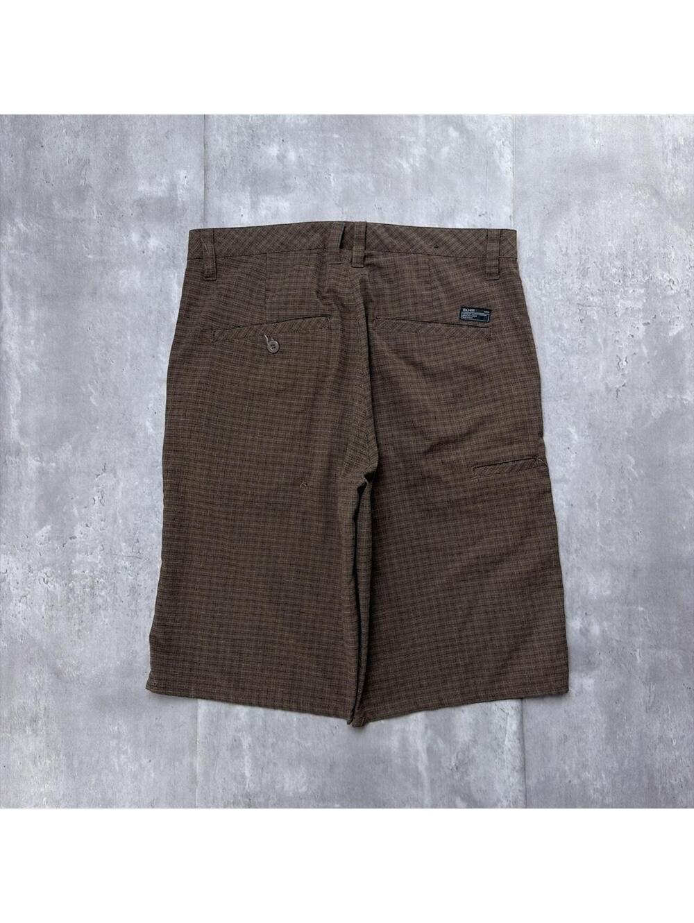 Y2K Brown Elixir Grunge Gothic Plaid Baggy Skater Shorts